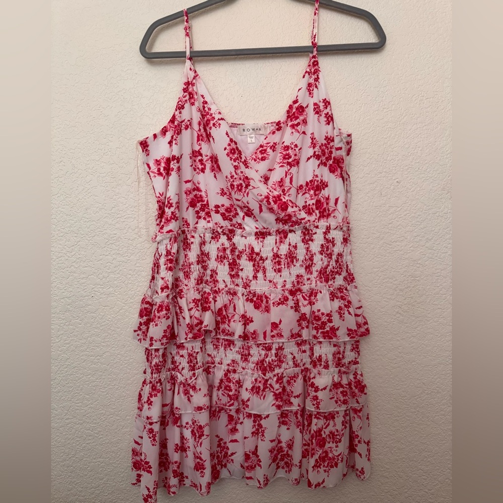 ROW A Pink and White Floral Dress